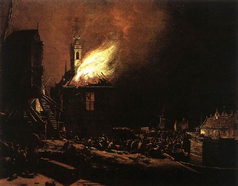 POEL, Egbert van der The Explosion of the Delft magazine af oil painting image